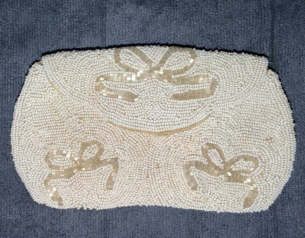 Vintage Walborg Made In Belgium By Hand Beaded Evening Clutch Purse